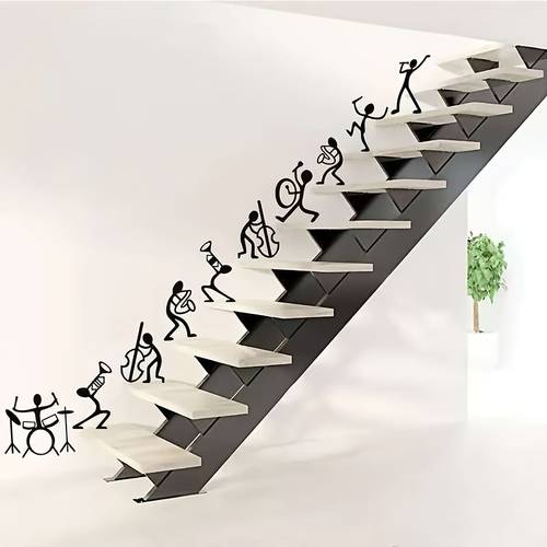 10pcs set of band stair decals cute and whimsical style suitable for stairs bedrooms dining rooms and