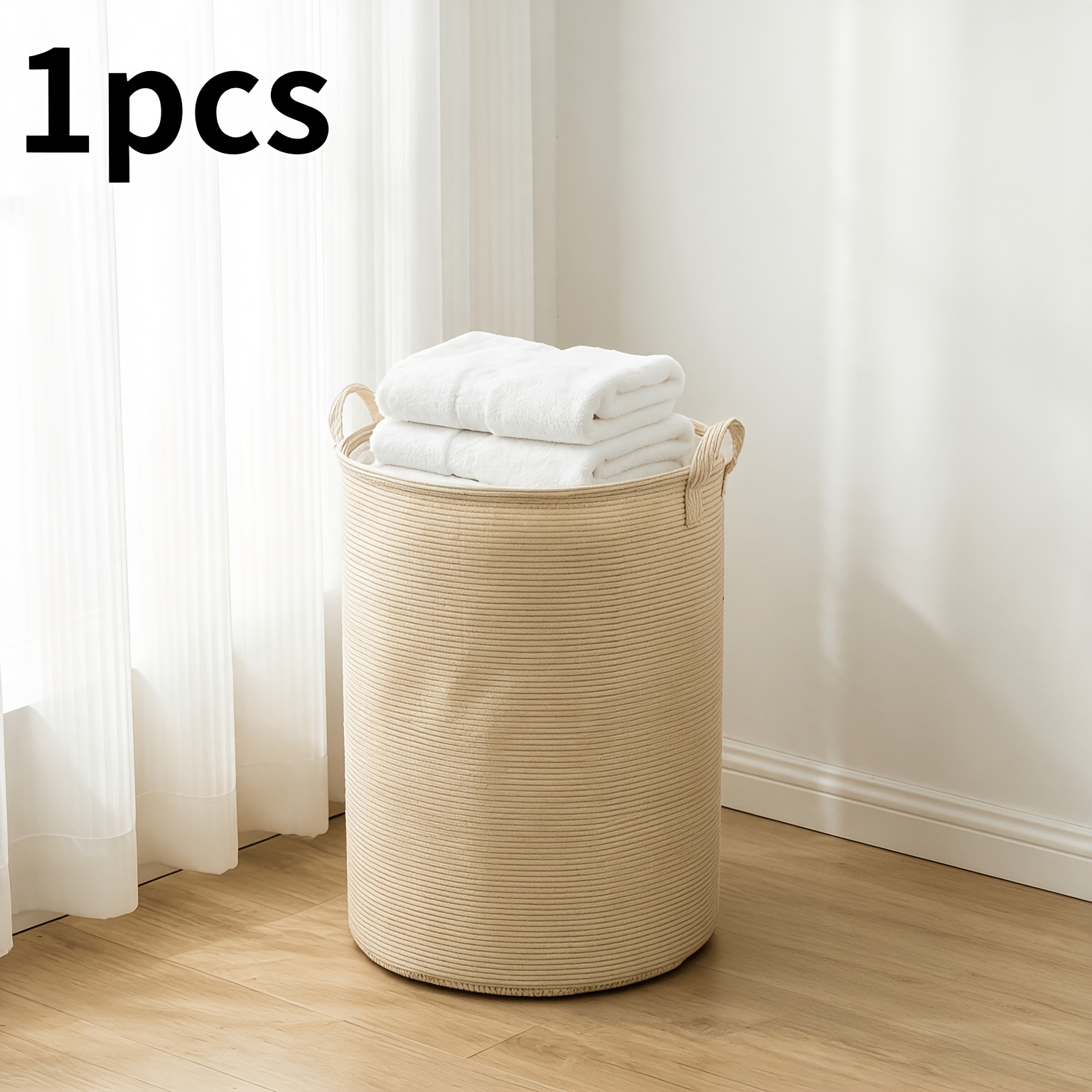 TEMU Panier à linge sale pliable, Panier de rangement pour vêtements sales, Bac de rangement ménager pour salle de bain, dortoir, chambre
