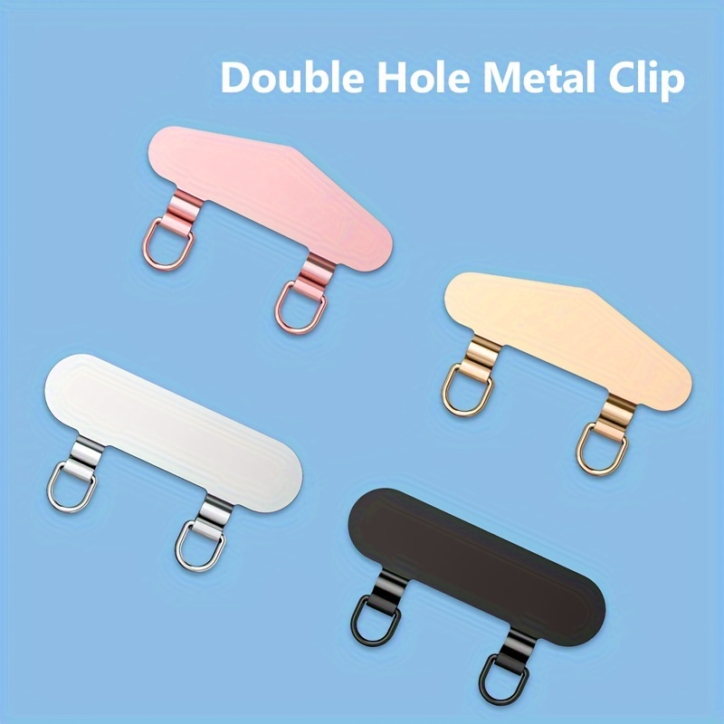 

Metal Mobile Phone Clip Plate Hanging Chain Fixed Thin Backing Plate Anti-loss Solid Connection Plate