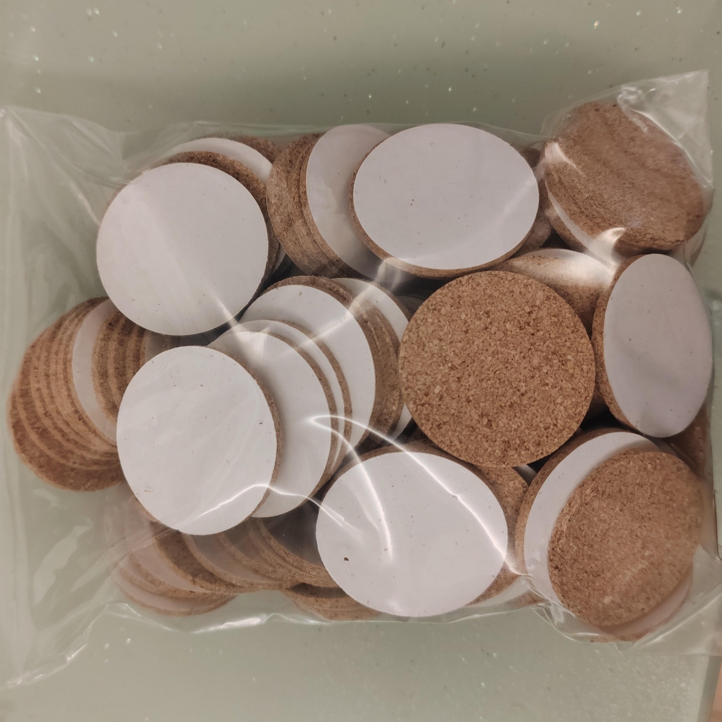 3mm Thick Round 30mm Self-adhesive Cork Pads, Non-slip Chair Feet Mats Set Of 100