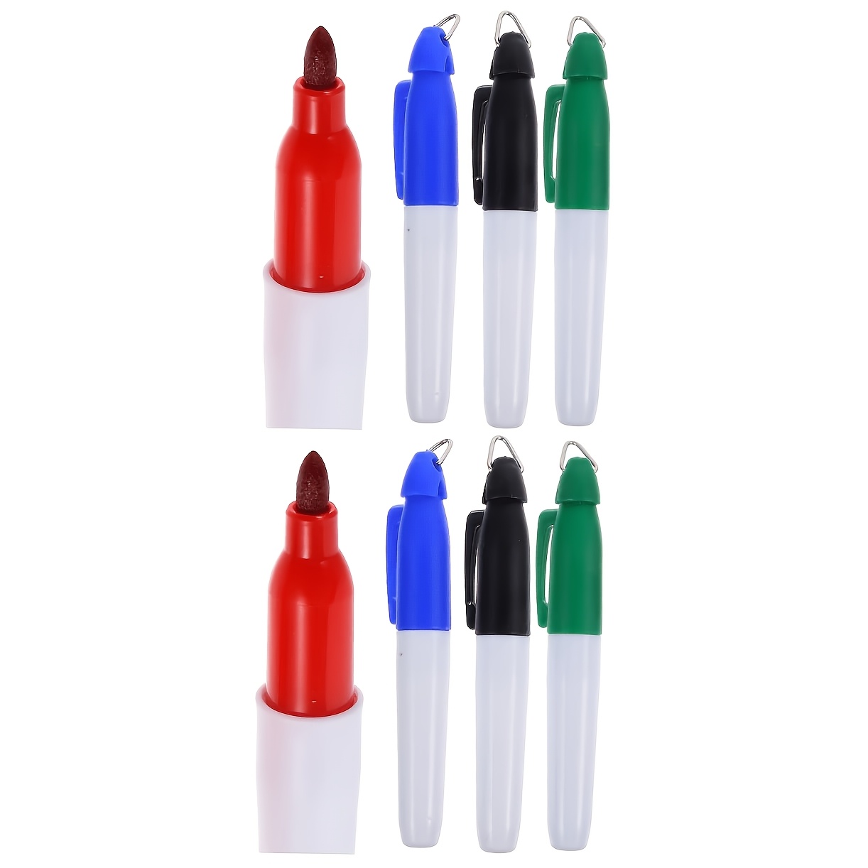 TEMU 8 Mini Golfmarkeringen Rood/zwart/blauw/groen Vierkleurig Waterdicht, Duurzaam en Gemakkelijk te Herkennen