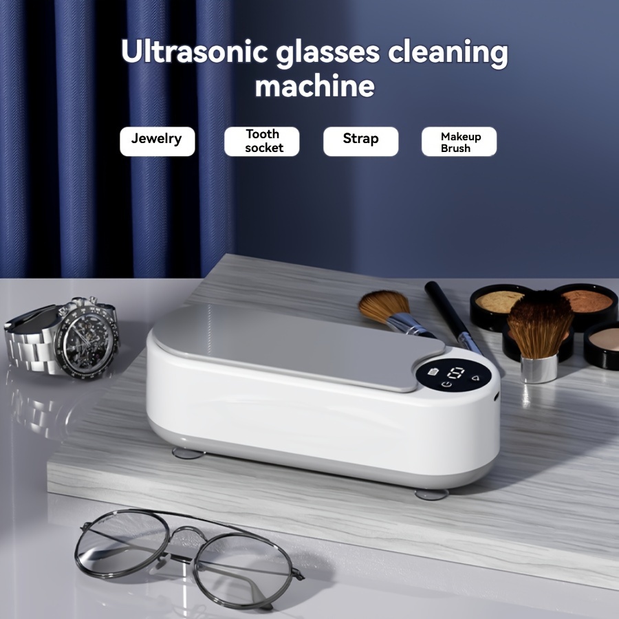 

Compact Ultrasonic Cleaner - Usb Rechargeable, Wireless For Travel - 360° Deep Clean For Jewelry, Eyewear & Dental Care - Quick, Hassle-free, Lightweight Design