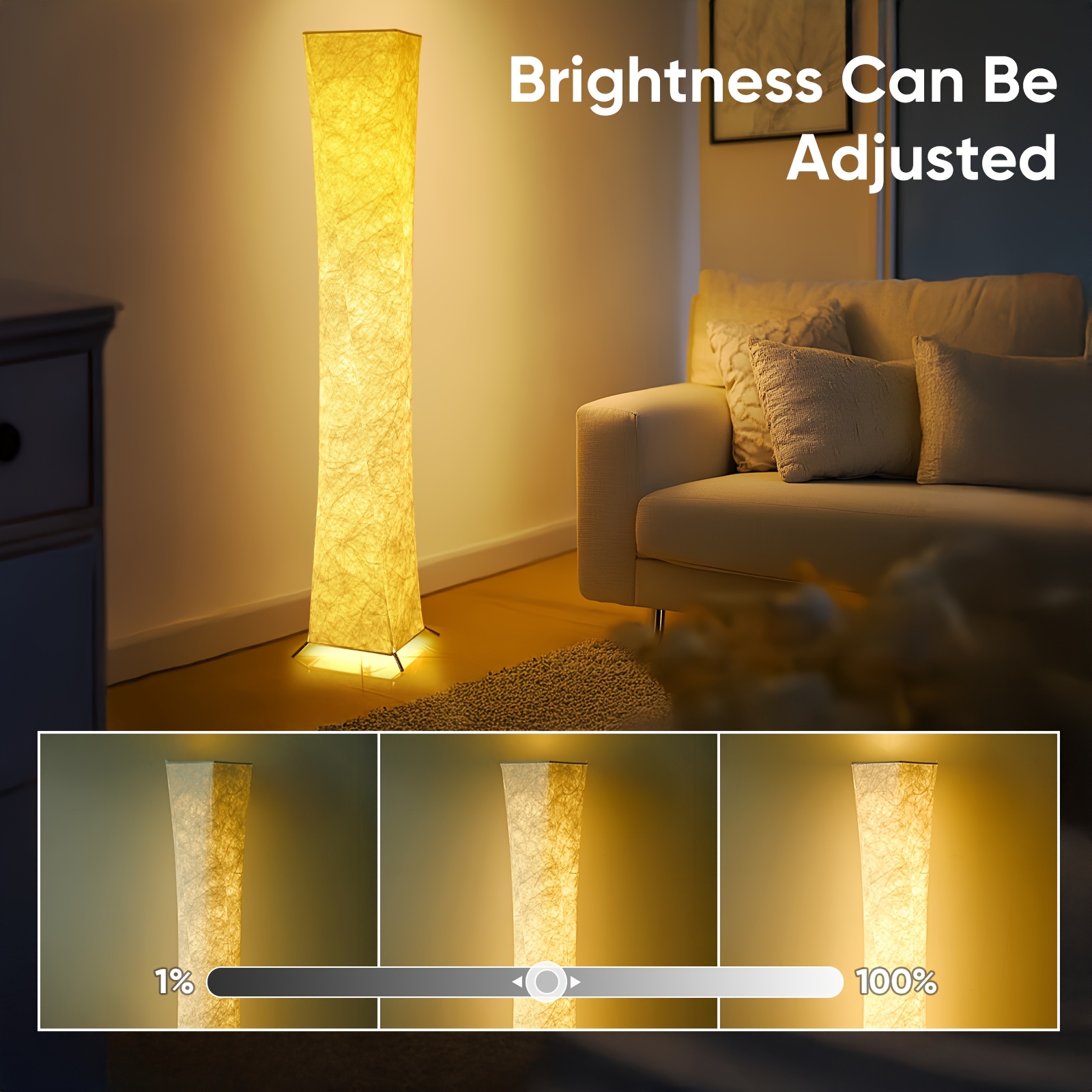 Contemporary Soft Light Floor Lamp with a Minimalist Design, Featuring a USB Connection, Ultra-Slim Warm Light at 3000K, a Lampshade Made of Tyvek Fabric, And an LED Soft Light Strip, Perfect for Living Rooms, Bedrooms, And Gaming Rooms