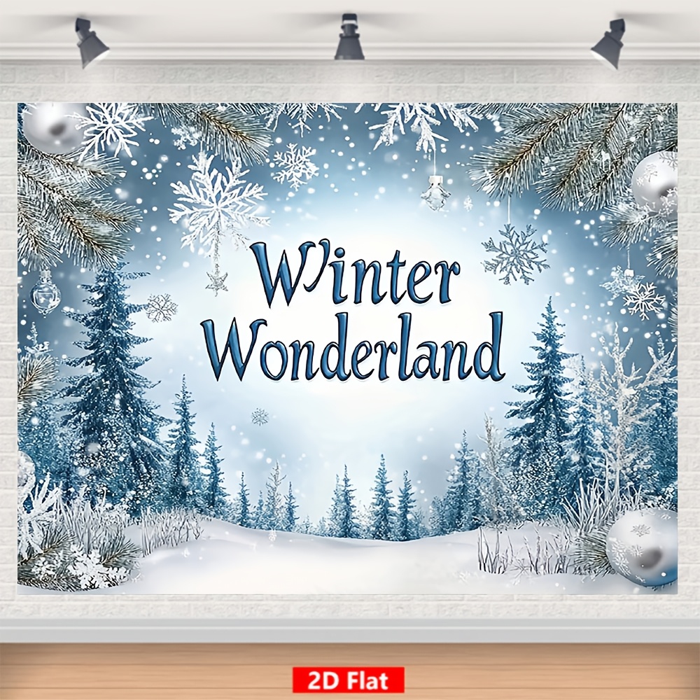 Fresh Winter Landscape Background Cloth for Photo Props