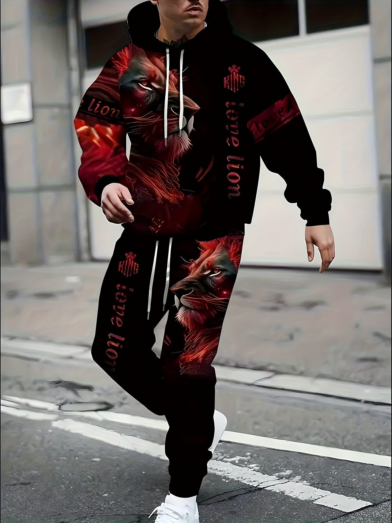 hoodie and sweatpants set sold on Temu United States
