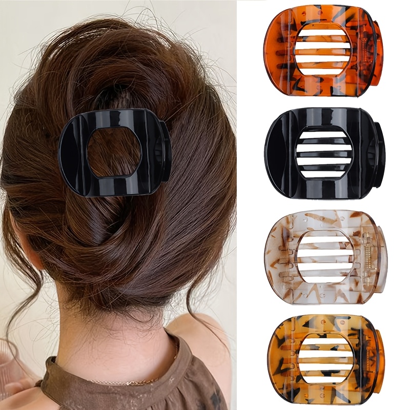 E-shop 4 Elegante, raffinierte ovale Haarklammern mit Lochmuster – Vielseitige Seiten-Spangen für Hochsteckfrisuren, einfach kombinierbare tägliche