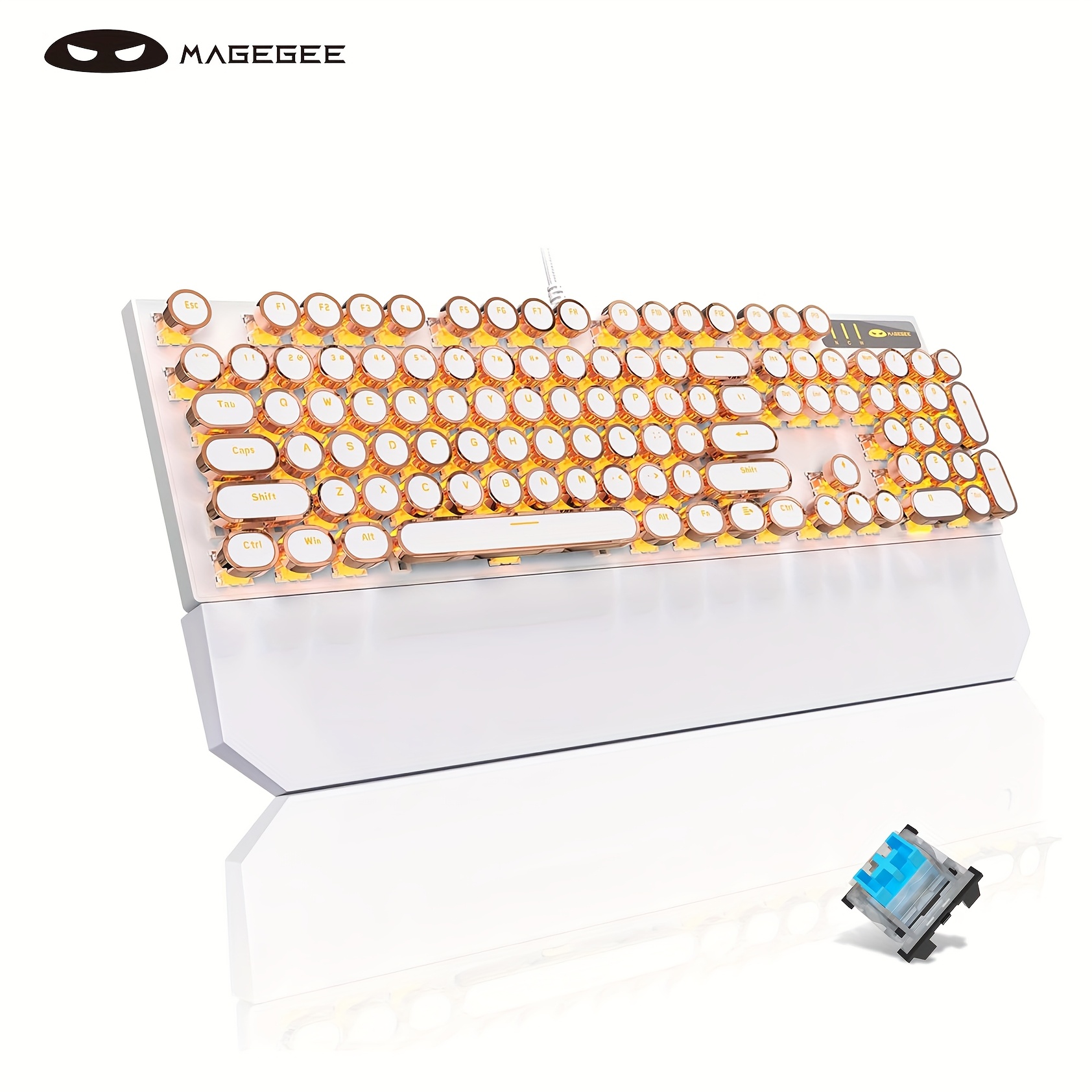 teclado mecânico retro punk com apoio de - Temu Brazil