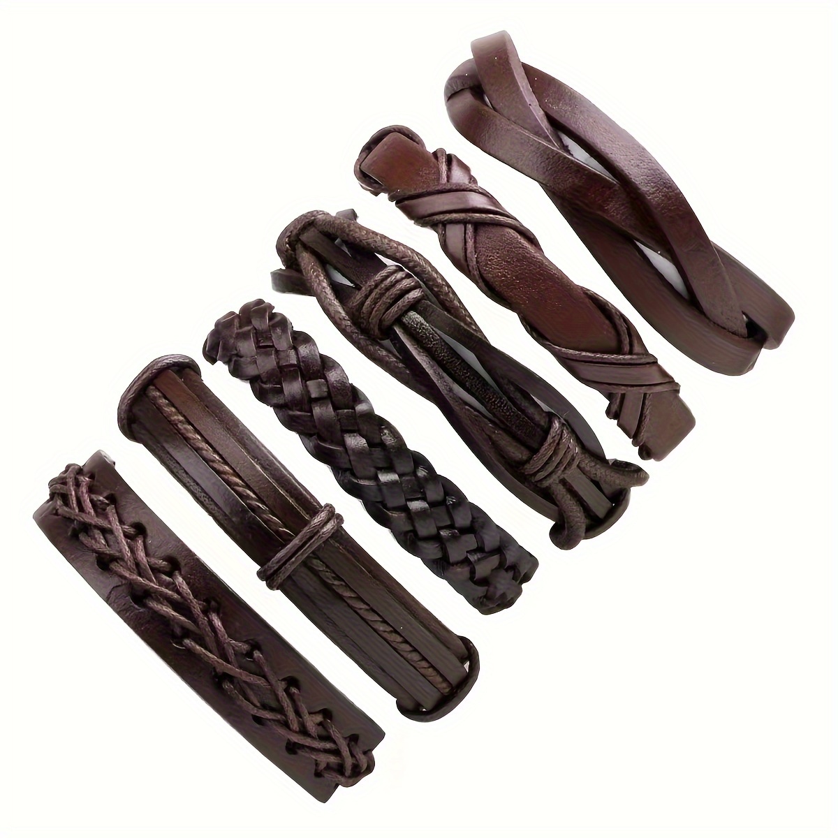 

Bracelets Leather Bracelet Multi-layer Rope Men Bracelet Wristbands Male Jewellery Beads Strand Bracelets