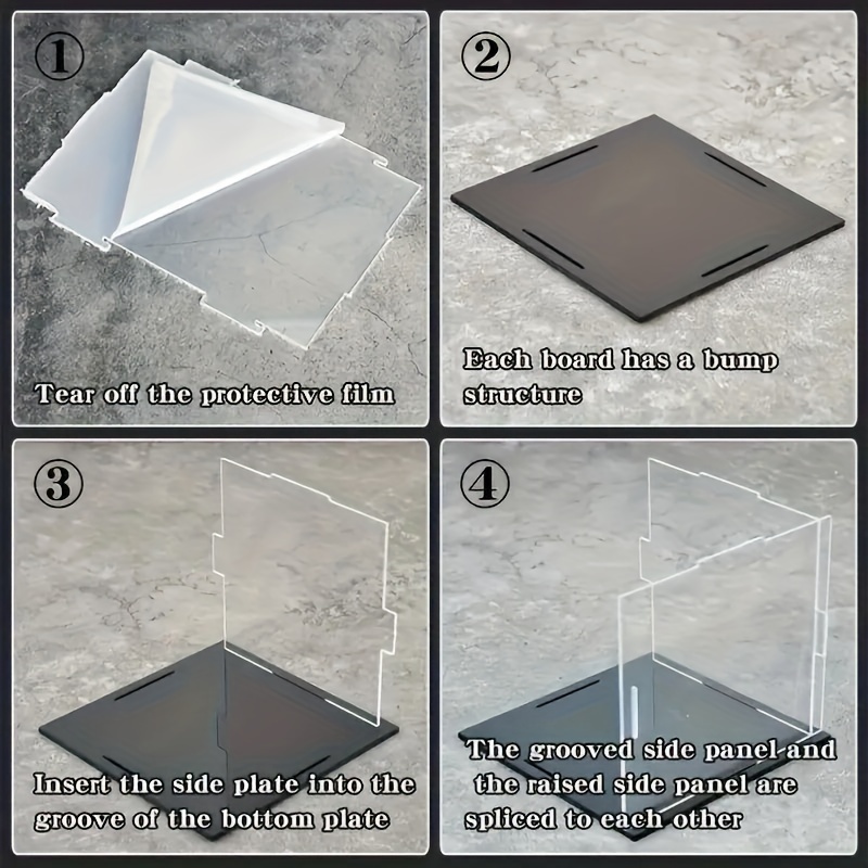 [Acrylic Display Case] Acrylic Display Case - Clear Dustproof Showcase - Multiple Sizes Available - Contemporary Style - No Power Needed - Toy Storage Box - Modern Display Case - Transparent Material - Toy Storage Box