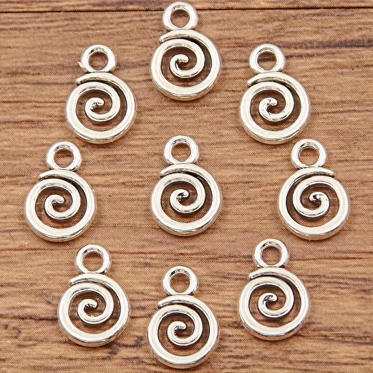 

95pcs Double Hollowed Swirl Pendants Diy Alloy Jewelry Accessories Necklace Bracelet Earrings Accessories