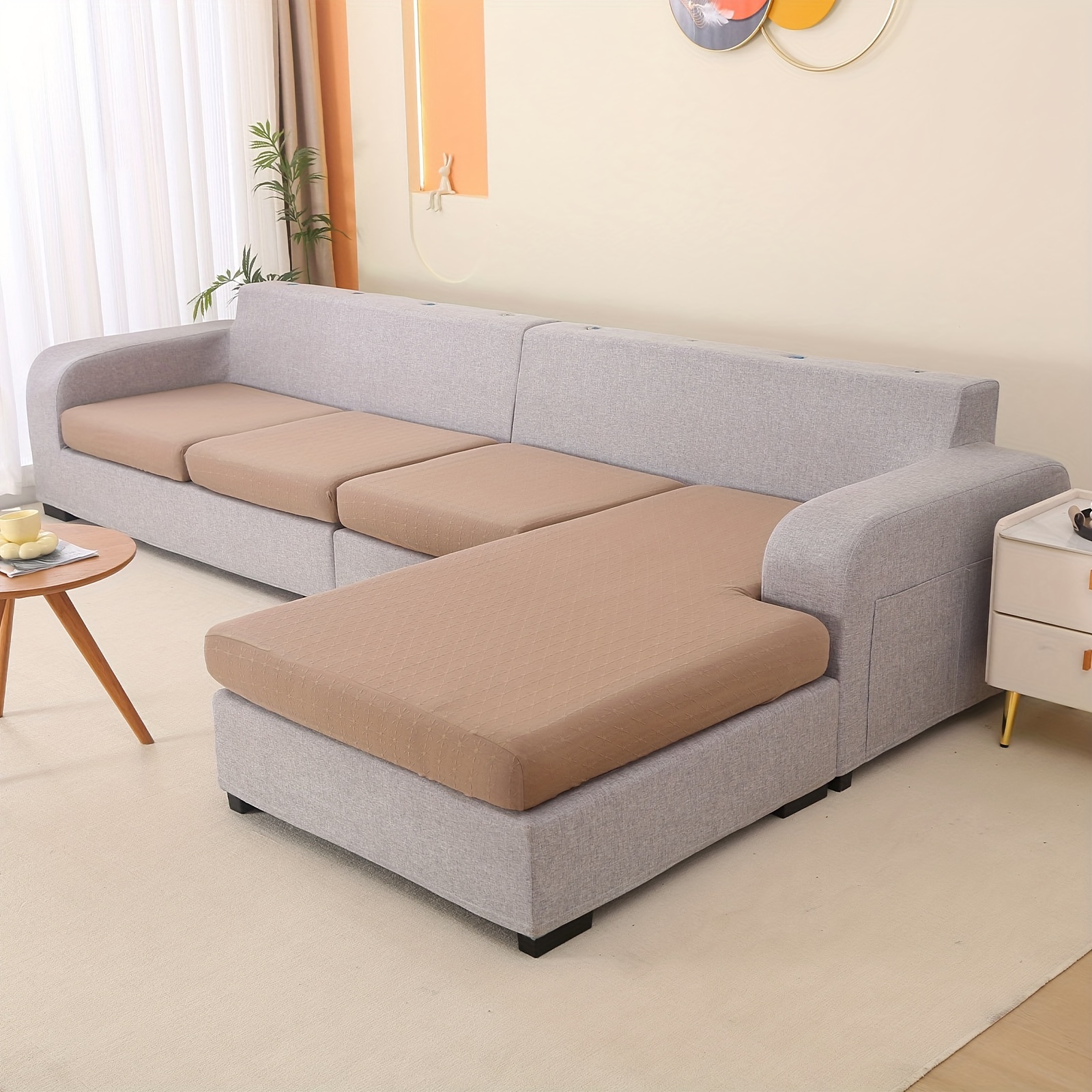 

Waterproof Couch Cushion Covers Sectional Sofa L Shape Cover Chair Slipcover Furniture Protector For Living Room