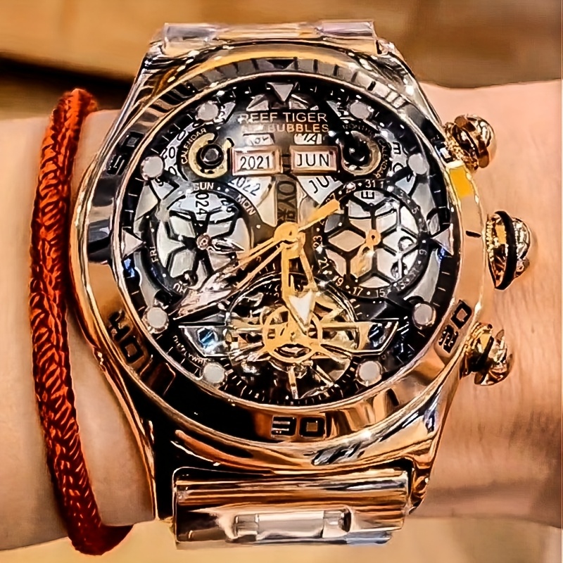's Classic Multi-functional Mechanical Watch, Gentleman Mechanical Watch, Men's Mechanical Watch, Men's Watch, Without Battery