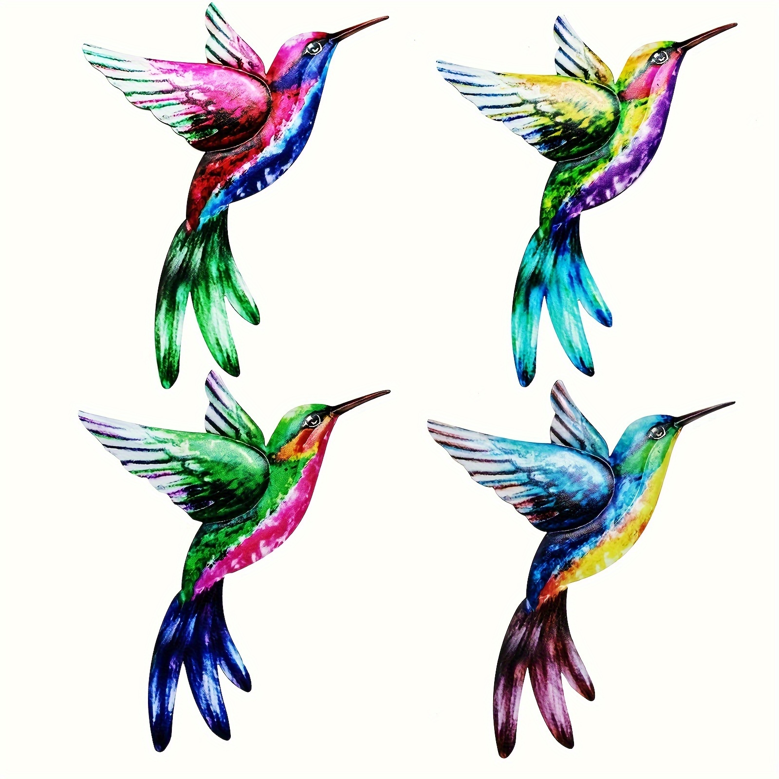 

1pc, 3d Handmade Metal Hummingbird Wall Decor - Add Colorful Outdoor Art To Your Patio, Garden, Yard, Or Living Room