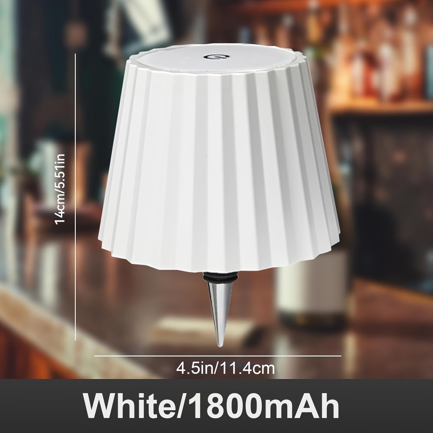 1pack 1800mah Bottle Light, Rechargeable Wine Bottle With 3 Color Light Dimming, Touch Control Lamp Head For Rooms, Bars, Restaurants, Parties, Decorations & Gifts