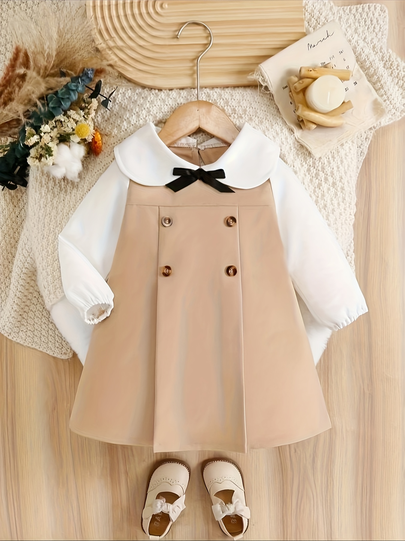 sachin and babi light blue dress Winter girl's baby clothes dress for newborn 1st birthday lamb wool velvet  thick warm floral dresses girls' baby clothing dress main image 1