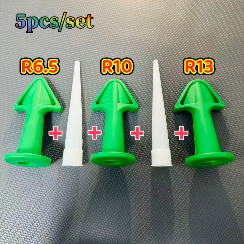 TEMU Kit da 5 pezzi di ugelli per stucco sigillante - per la pulizia di bagni e giunti delle piastrelle, riempimento e levigatura delle superfici,