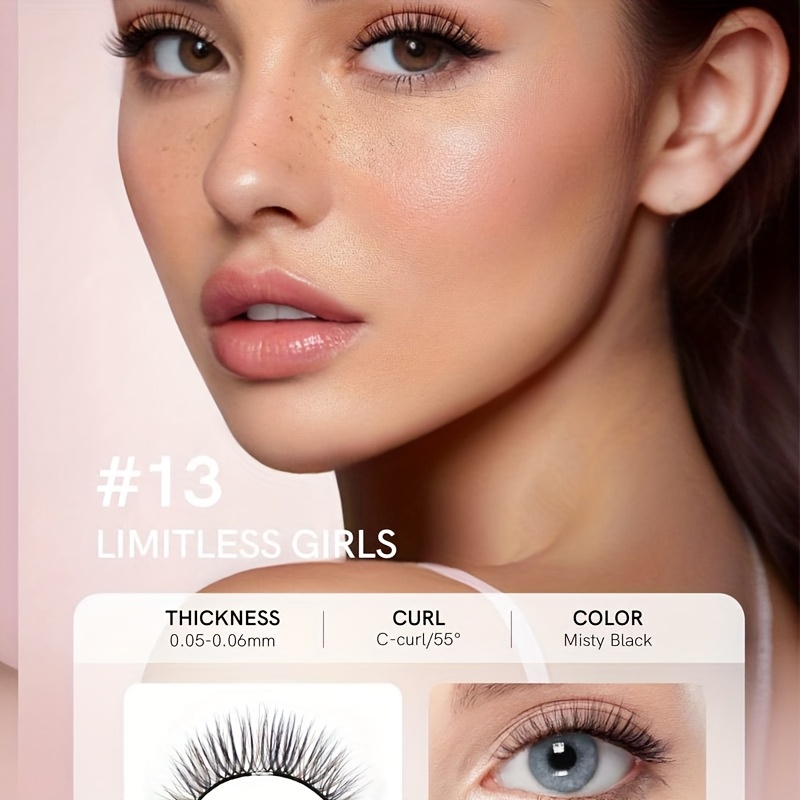 MLen Diary Magnetic Eyelash Case - Reusable Soft Magnetic Eyelashes, No Glue &amp; Eyeliner, Waterproof, Lightweight Natural Look, 10-12mm, Includes Pouch &amp; Brush, Magnetic Eyelashes Reusable
