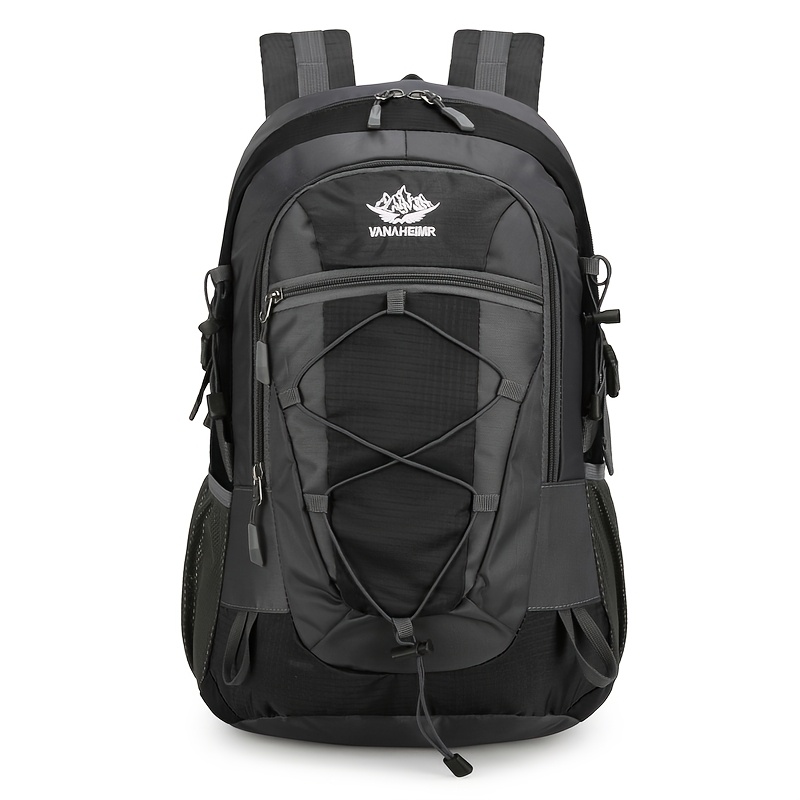 Hiking Backpack with Multiple Compartments and Elastic Drawstring