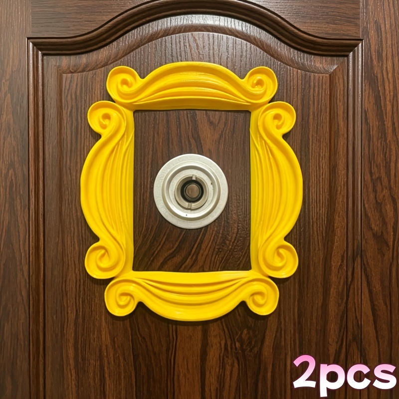 TEMU Set decorazioni per telaio porta , progettate per adattarsi alla maggior parte degli spioncini standard porte. Pu簷 fissato a qualsiasi porta