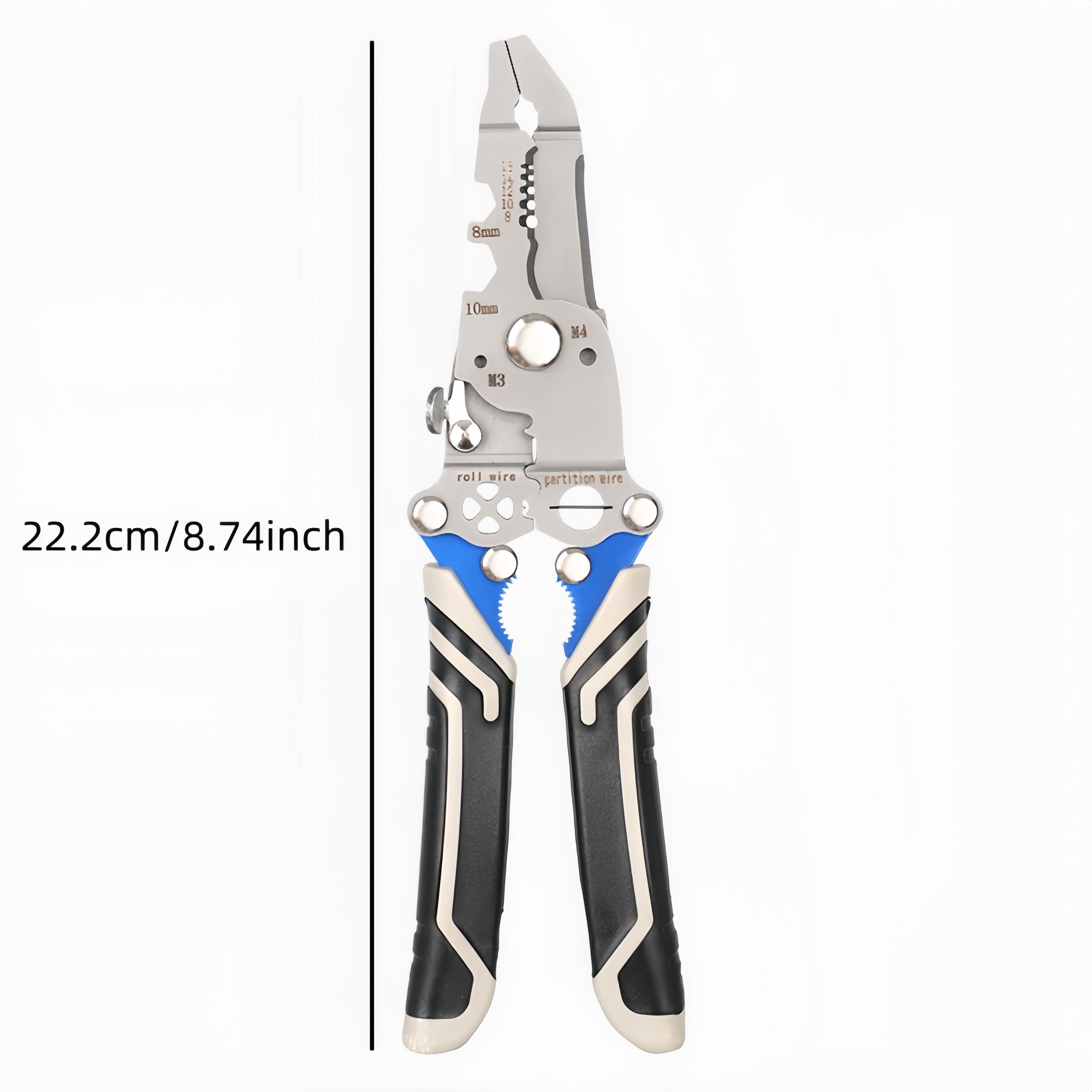 TEMU 1pc Multi-tool Folding Electrician's Pliers - Wire Stripper, Cutter, Wrench, Crimper & More - For , Ideal For Home, Workshop & Construction