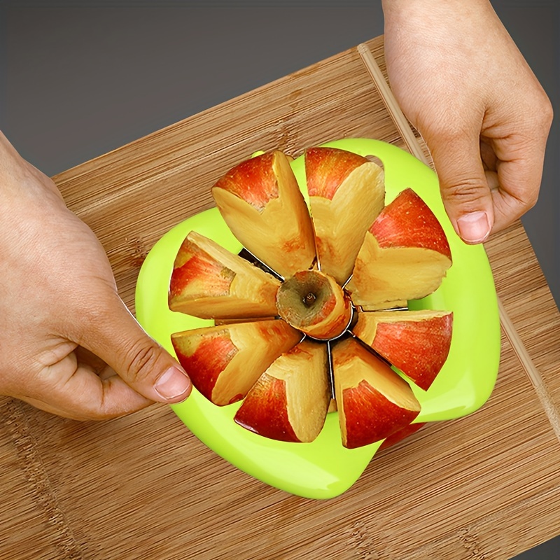 [Everyday Comfort] Stainless Steel Apple Slicer - Manual, Square Blade, No Power Needed, Kitchen & Dining Tool, Available in Green and Orange