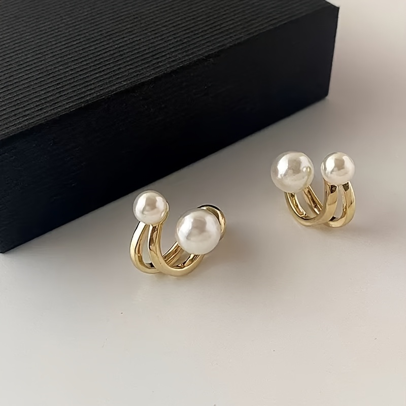 TEMU Un par de aretes de perno , elegantes y , versátiles, con un de y de