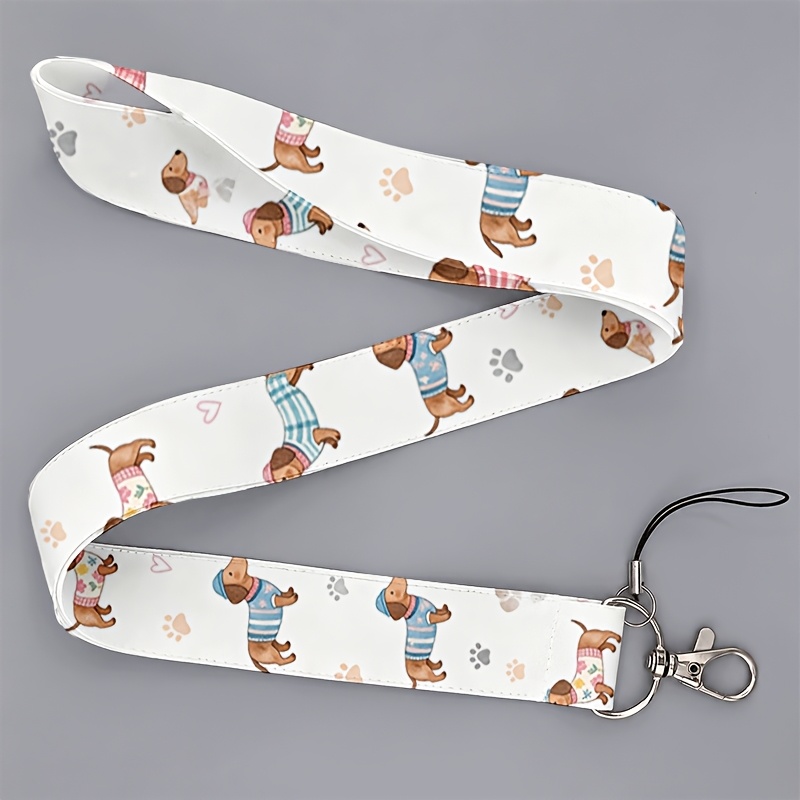 TEMU Cordón 2D universal con estampado de perro salchicha, ideal para hombres y mujeres que van al trabajo o a . para teléfonos, tarjetas de