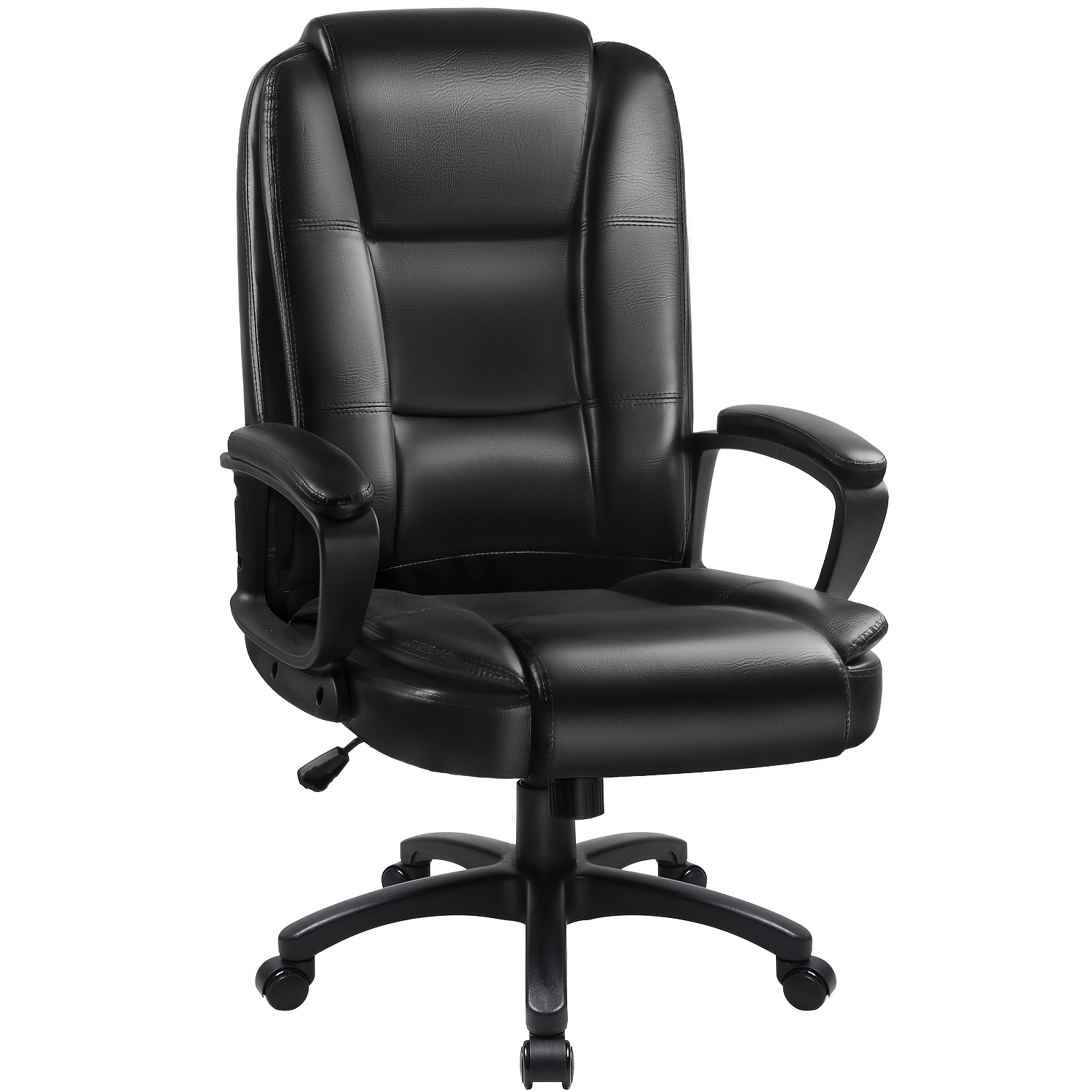 Home Office Desk Chair, 400LBS Big And Tall Computer Executive Chair, Ergonomic PU Leather Chairs with High Back Cushion, Adjustable Armrest &Lumbar Back Support, for Long Time Sitting