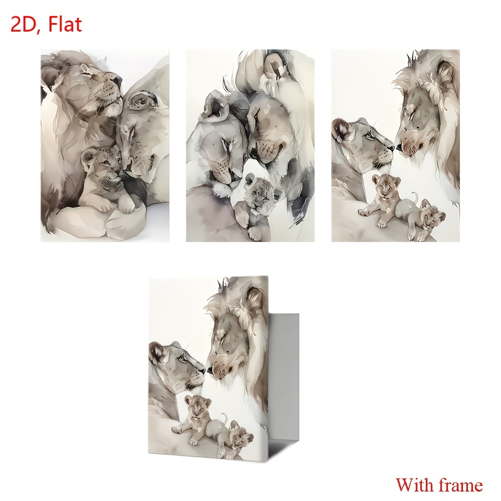 Image of 2d Flat, 3pcs Wall Arts Posters Framed, 3 - Piece Set Of Canvas Wall Art, Abstract Watercolor - Style Paintings For Home Decor, Posters & Prints To Enhance Interior Aesthetics, 2d Flat