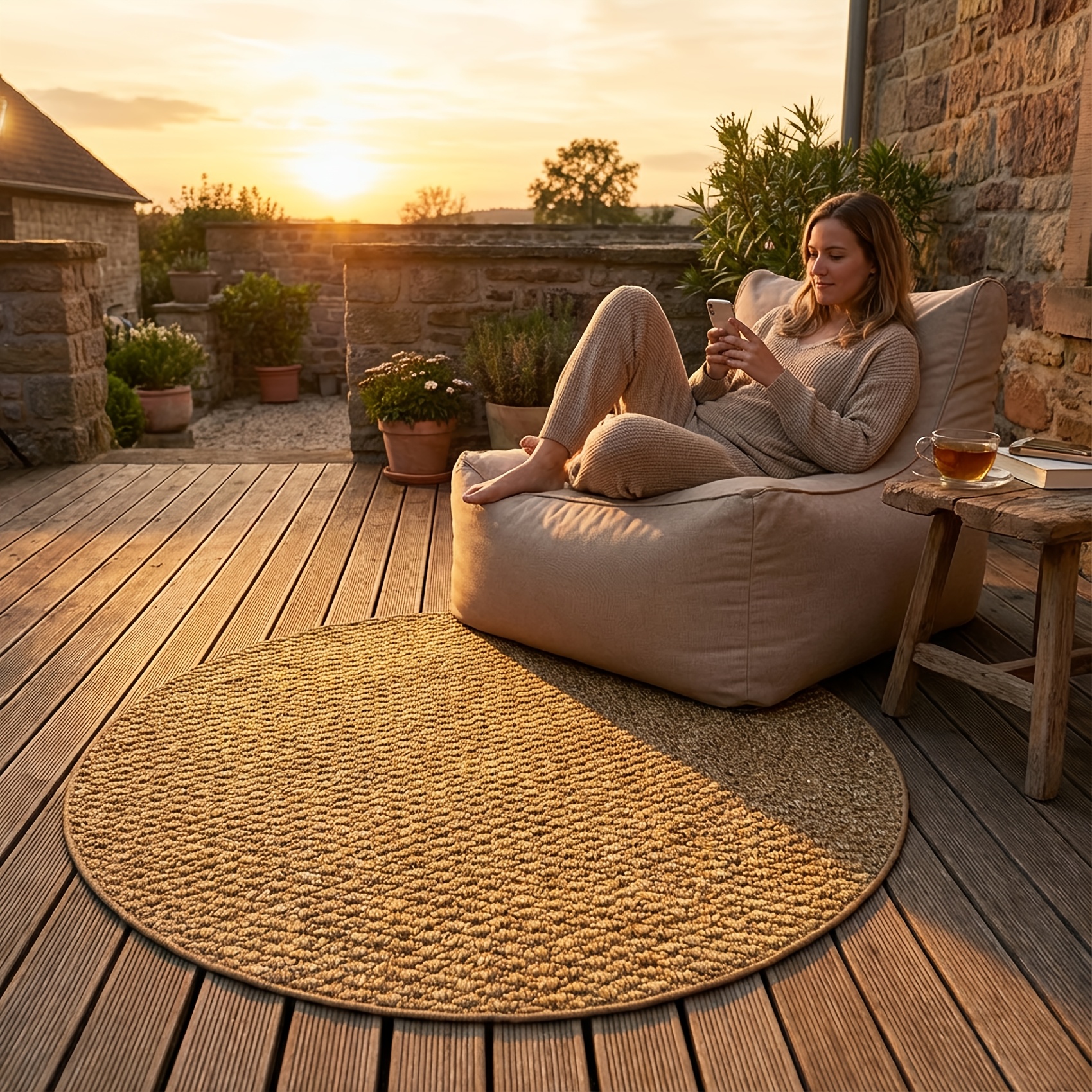 TEMU Tapete de marrón, tapete de de marrón minimalista moderno, tapete de estilo para , , felpudo para entrada, jardín, decoración de entrada y otras