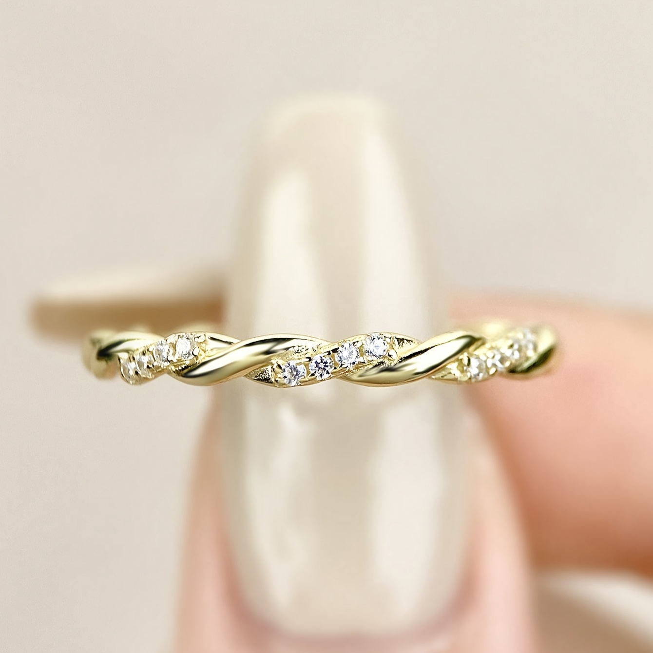 Women's S925 Silver Line Twist Wrap Ring, Wedding Gift