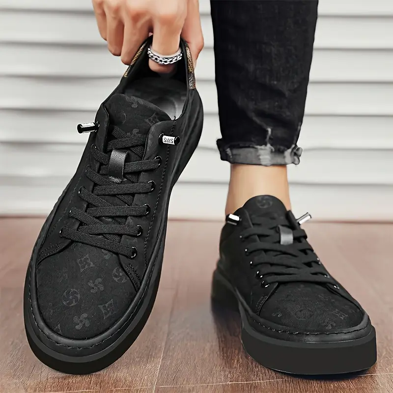 mens breathable canvas sneakers casual slip on shoes with laces for details 6