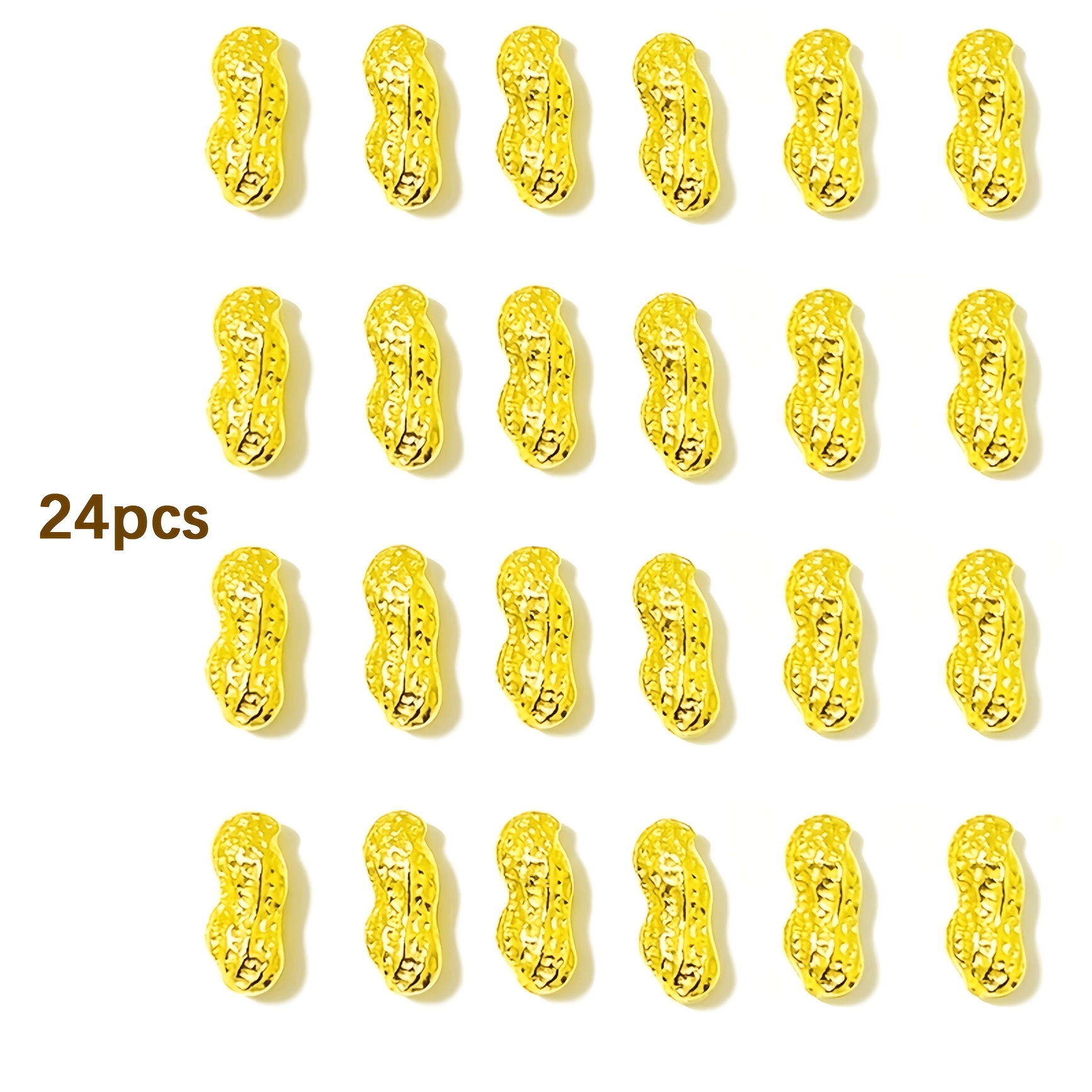 TEMU 24pcs Peanut, Premium Shui Ornaments For Attracting Wealth And Treasure, Mini Golden Bars And , Decorations For Festivals And Housewarming