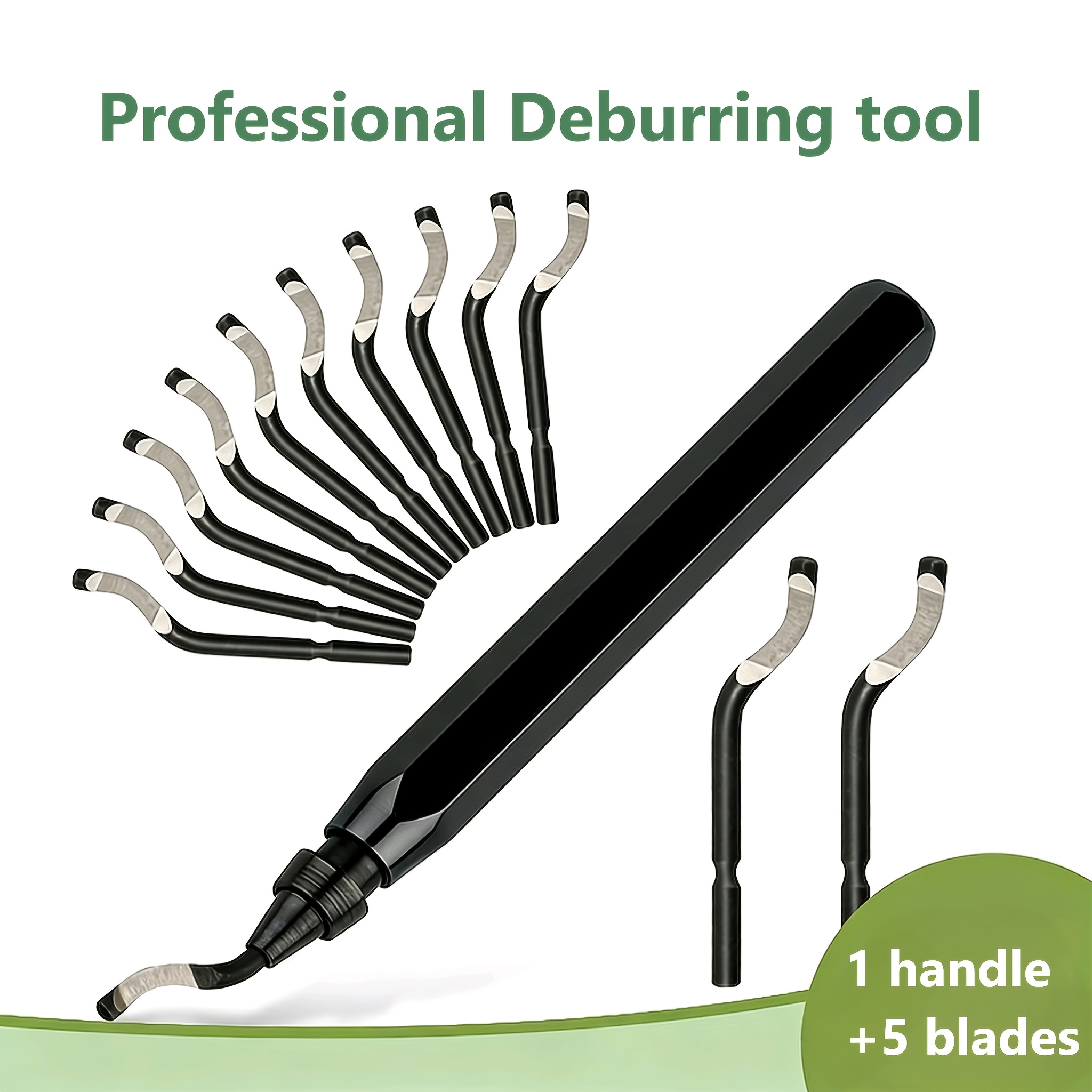 TEMU 6pcs/set Of Professional Deburring And Trimming Tools, Including 5 Hss Hss And Chamfering Chamfering Tools, Rotatable Tool Design, Precision