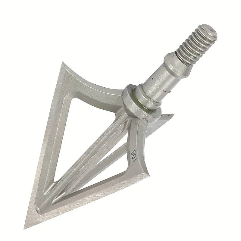 SHARROW 100 Grain Broadheads – 3-Blade Fixed – For Compound, Crossbow, Recurve – 6/12pk