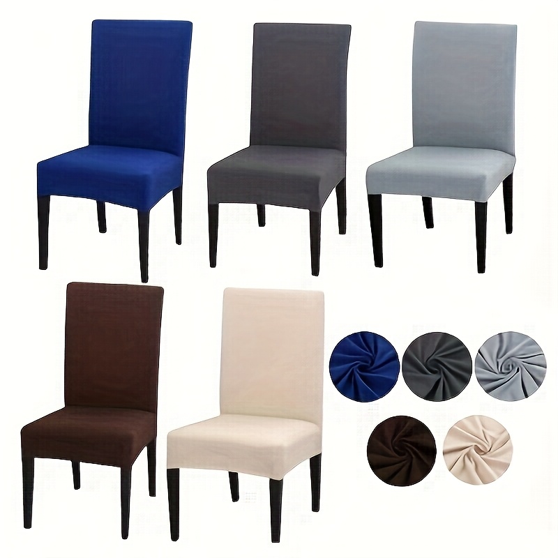 Chair Covers, Set Of 4 Or 6 Stretch Chair Covers, Removable, Washable, Spandex Chair Cover, Stretch Universal Chair Cover For Hotel, Ceremony, Banquet, Restaurant, Home