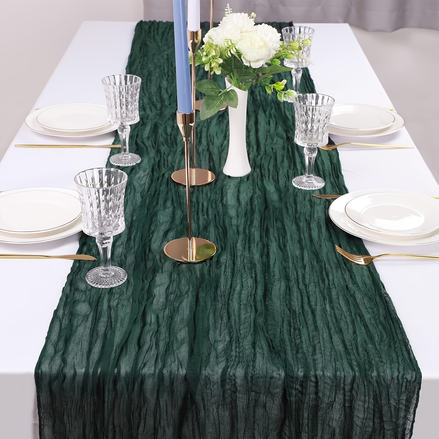 E-shop 12er-Pack Twist Tischläufer Käsetuch Tischdecke 70 Zoll (ca. 180 cm) Bohemian Gaze Landhaus Klare Käsetuch Tischdecke für Hochzeit Braut Baby