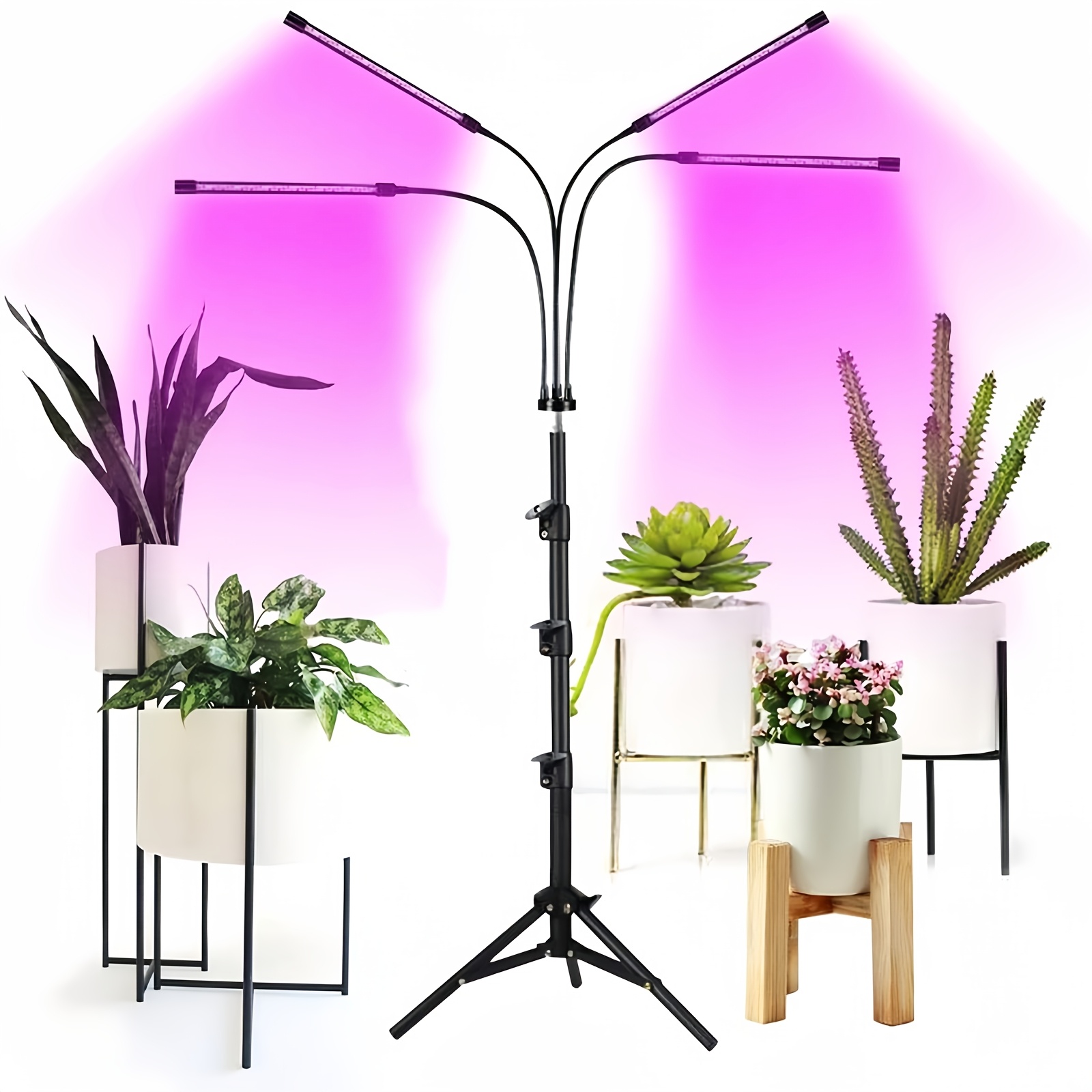 

Growth Light With Stand, 80 Led Lights, Full Floor Plant Light, Adjustable And Automatic Switching Timer, Adjustable Height, 3/9/ Timer, 20%-100%