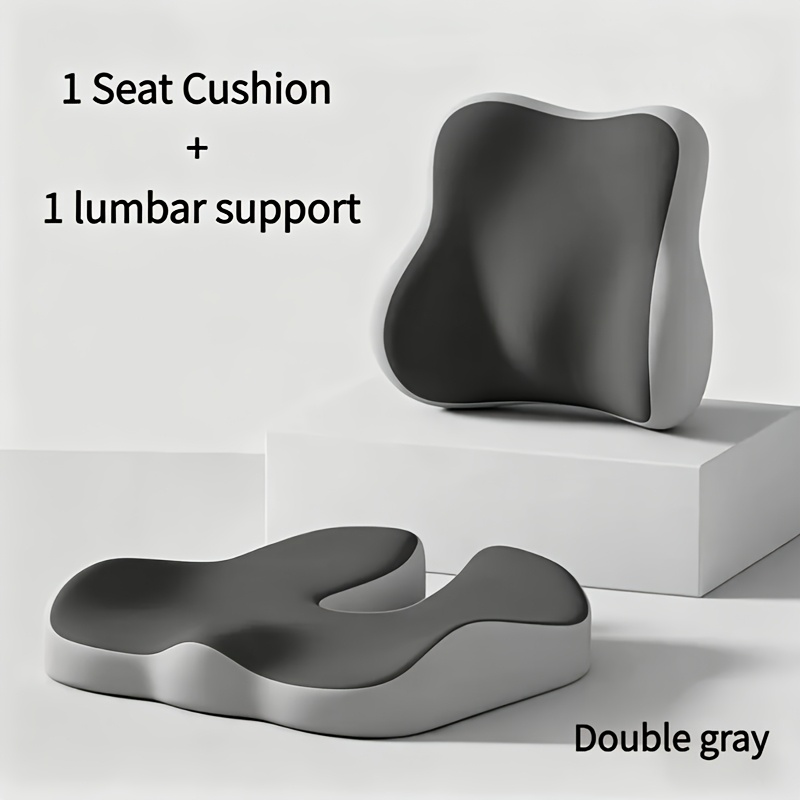 TEMU Ergonomic Seat Cushion   Lumbar Support Set - , Suitable For | Ideal For Home, Office, Chairs, Car Seats, Desks, And Prolonged Sitting |