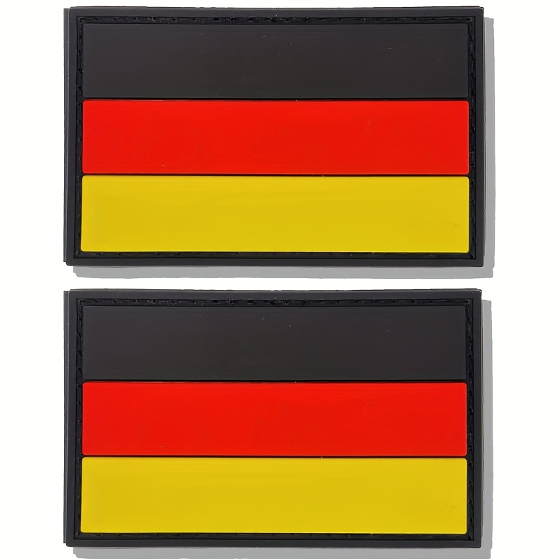 2pcs Germany Flag Patch German Outdoor Sports Patch Germany Flags Pvc Hook And Loop Fastener Patches For Clothes Hat Backpacks Pride Decorations