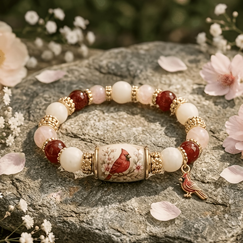 2026 Edition Bee Bracelet, Beaded Animal Bracelet Conveying , Joy, And A , An Inspirational Stretch Charm Bracelet For Women