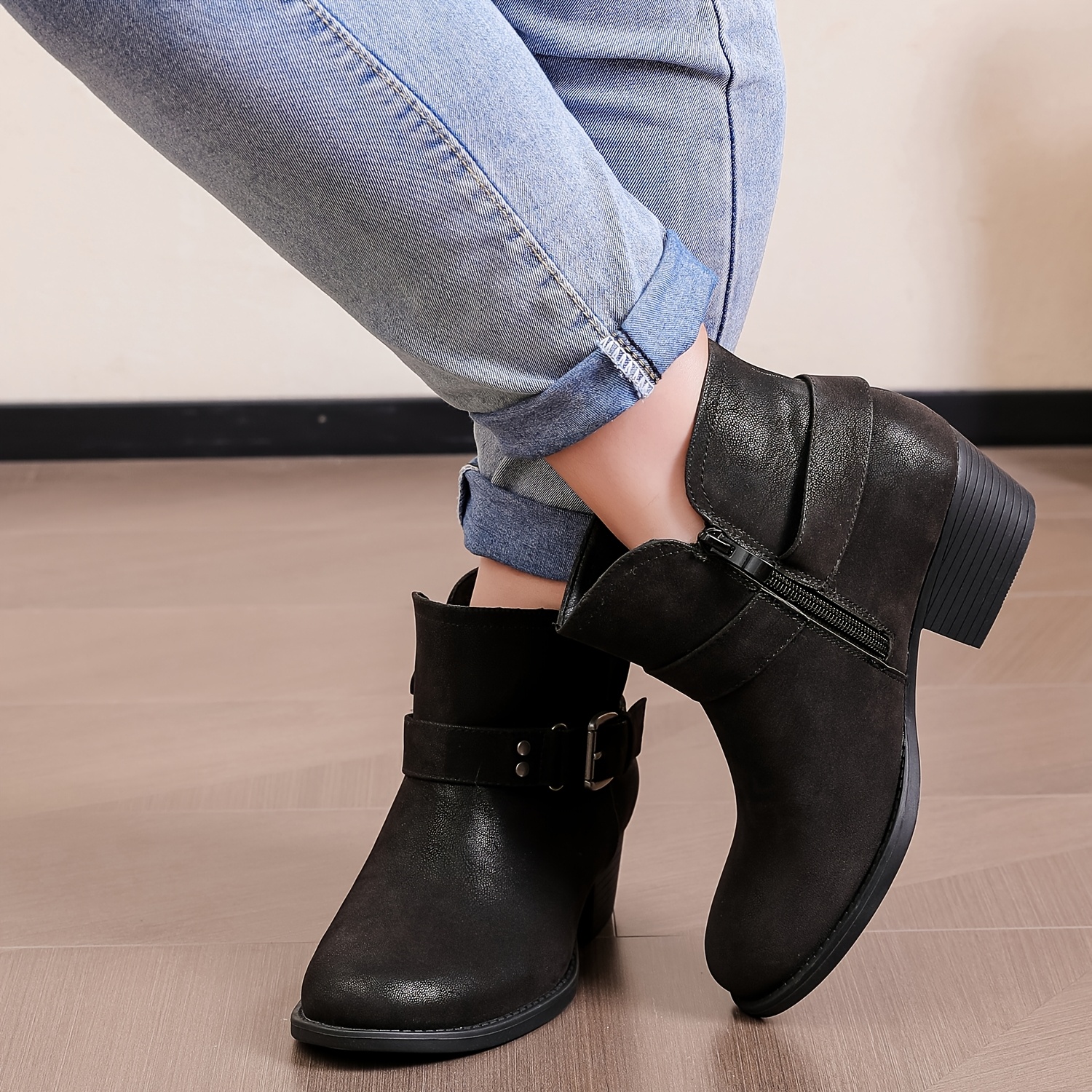 Black Cowboy Boots AnuYalue Boots On Clearance 2025 Women's