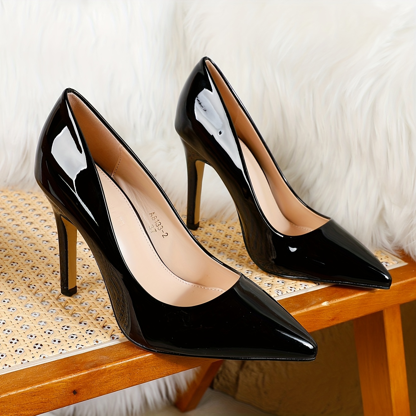 womens high heels closed pointed toe pumps wedding party - Temu Mexico