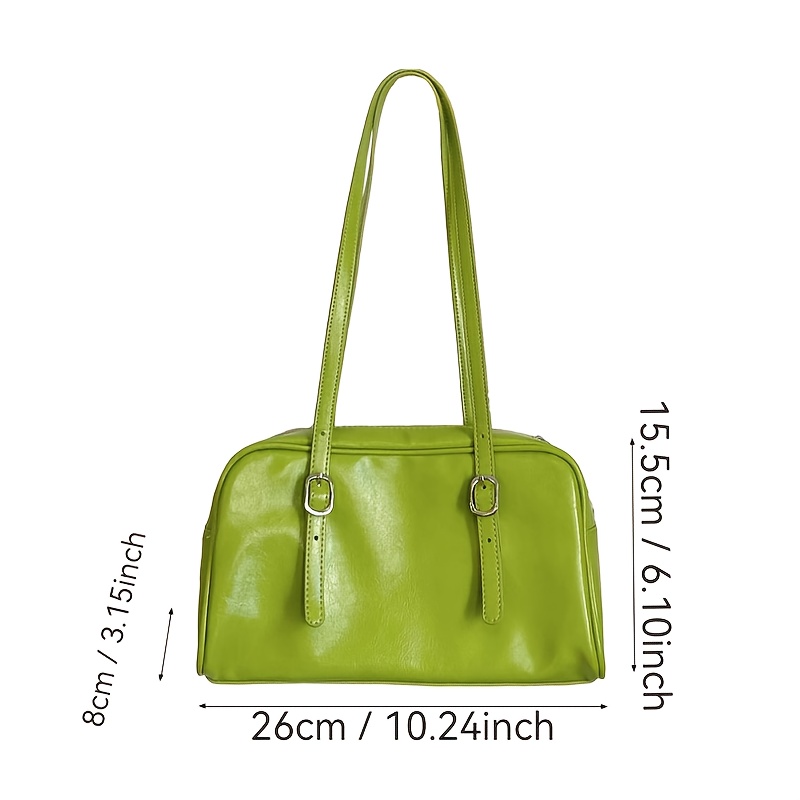 Chic Lime Green Handbag With Shirt Design