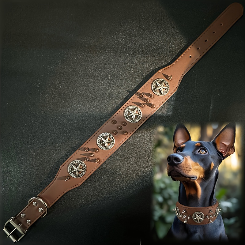 heavy duty metal star pattern spike collar dogs vintage Temu Denmark