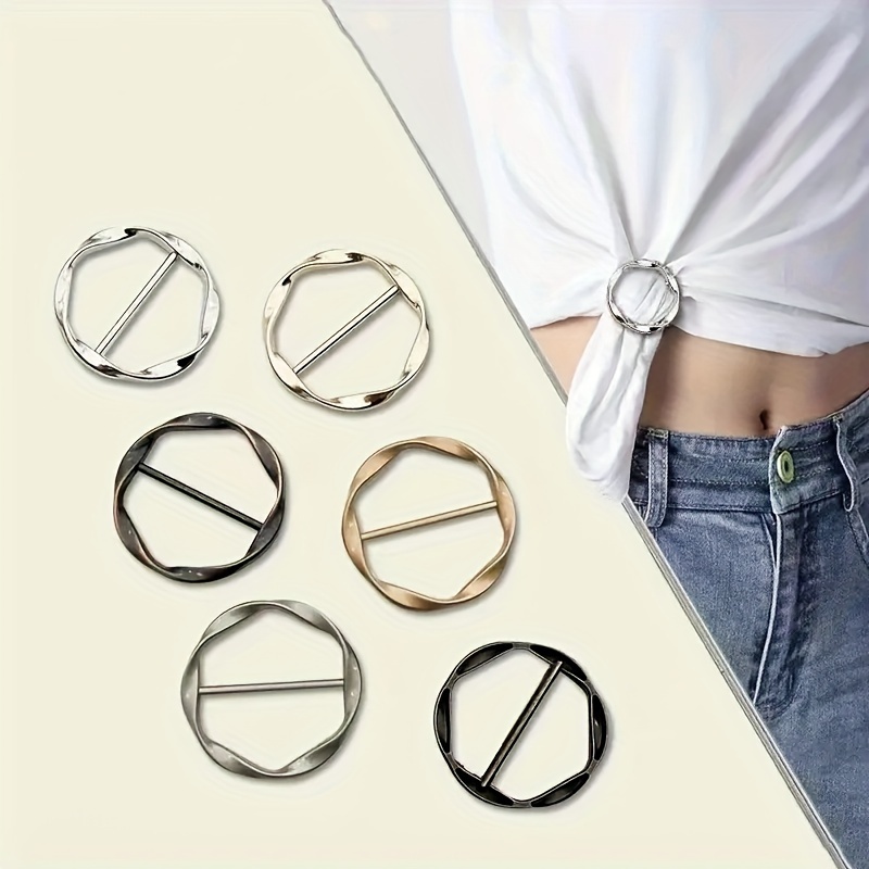 

2pcs Aluminum Alloy T-shirt Knot Buckles In - Adjustable - Clothing Fasteners, Sexy Minimalist Style For & Vacation, Tshirt Accessories