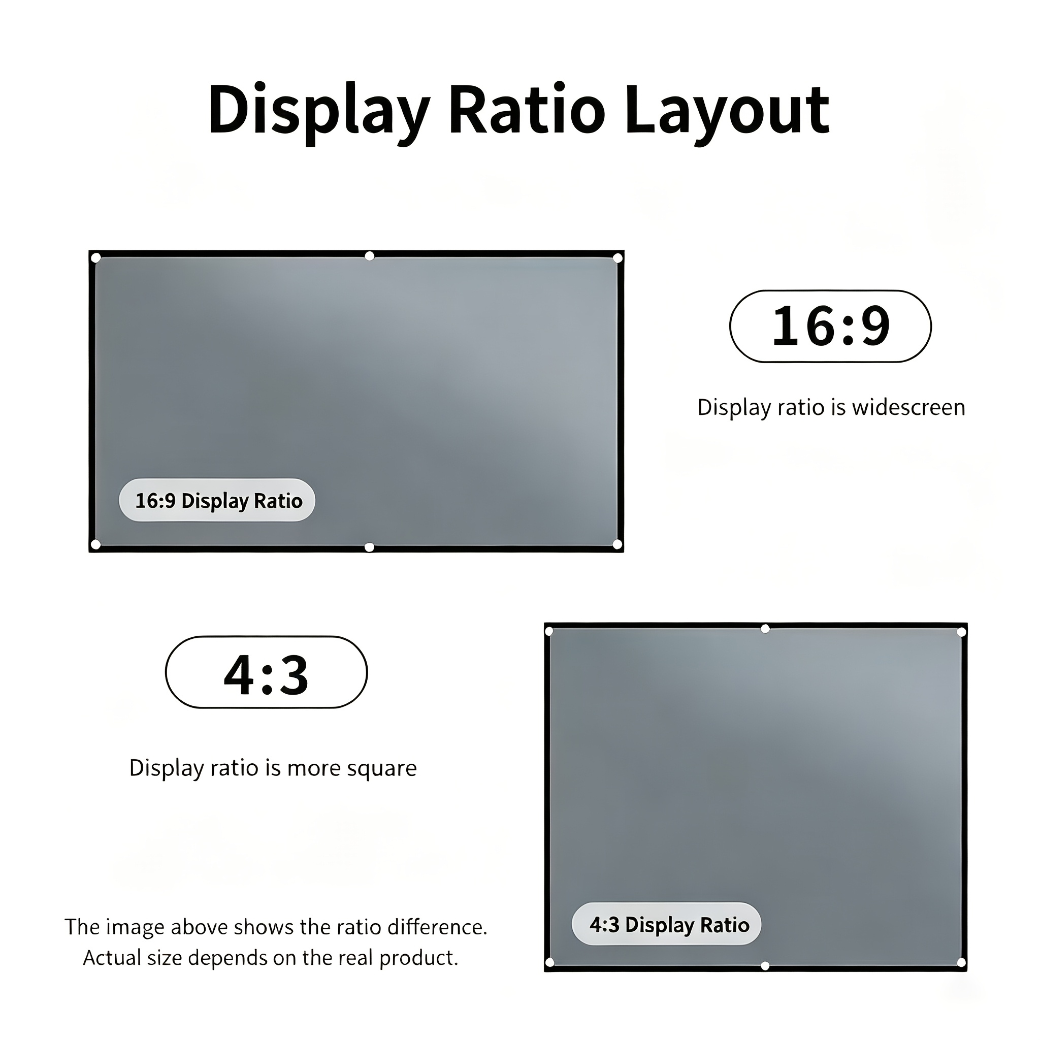 Upgraded 120-Inch Projector Screen with Black Border