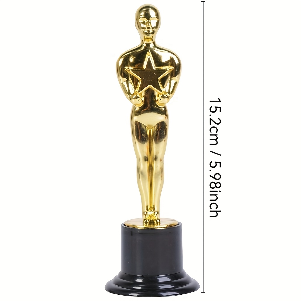 E-shop Goldene Trophäe Mini-Trophäe, 5,98 Zoll hoch, goldene Statue aus Kunststoff, Party-Dekoration, Sieger- oder Anerkennungsgeschenke, Spielpreise