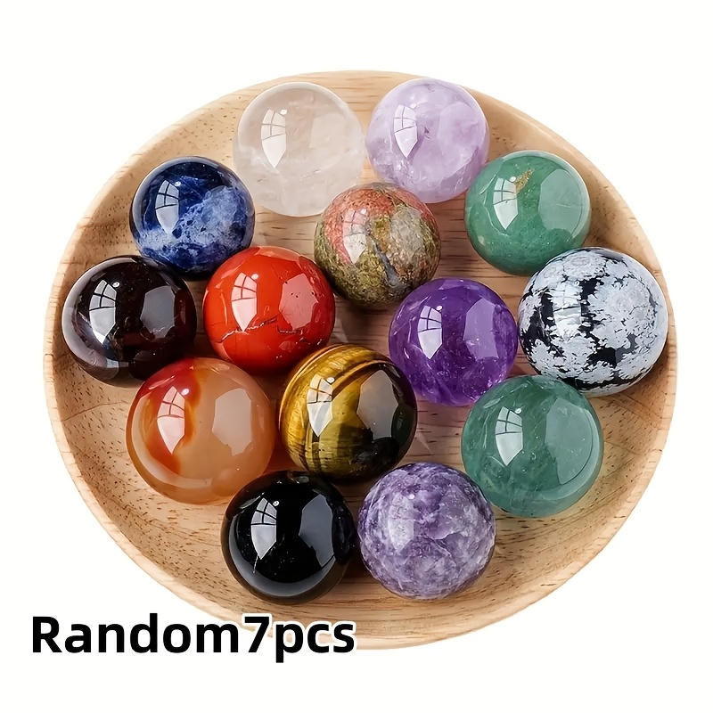 E-shop Natur Kristallkugel Dekorationen mit Sieben-Sterne Shui, inklusive Amethyst, Rosa Kristall, Zitrin und Lapis