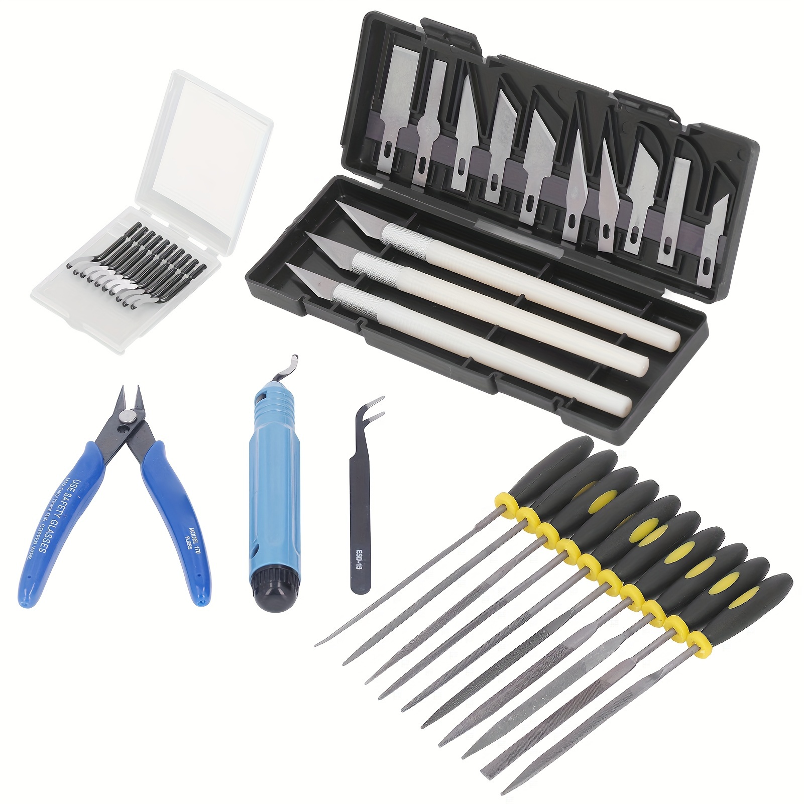 

3d Printer Tool Kit, Model Carving Cutter Trimming File Tool Set, Debur, Cleaning, Finishing, And Printing Tools For 3d Print Maintenance And Enhancement